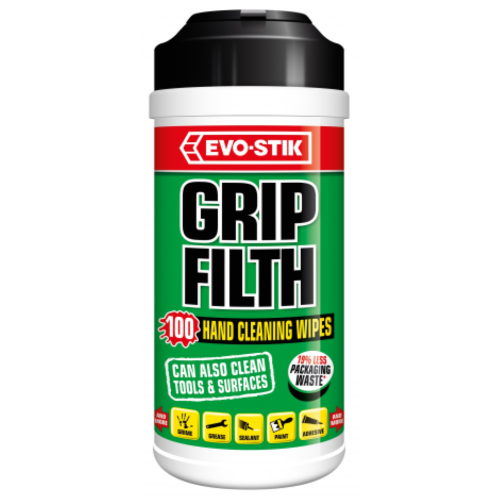 Bostik Grip Filth Hand Cleaning Wipes - Tub 100