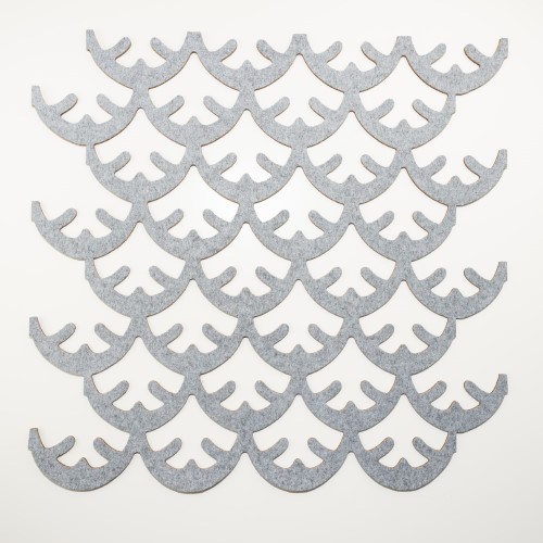 Muratto Pattern Tiles - Coral - Silver