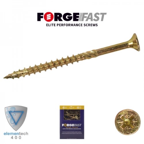 ForgeFast Pozi® Elite Performance Wood Screws - 4.0 x 30mm - Box of 200
